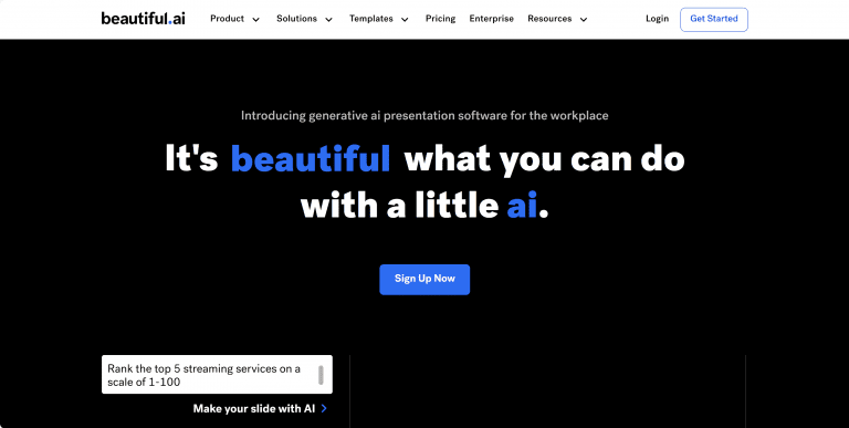 Beautiful.ai——AI创建精美演示稿