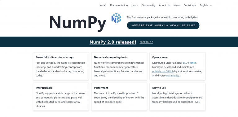 NumPy——Python科学计算必备的包