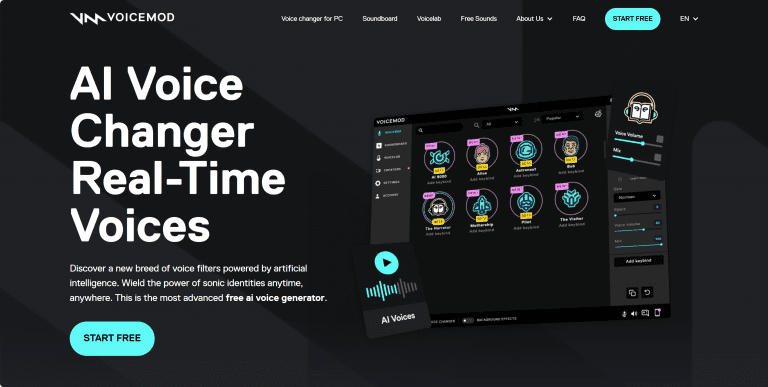 Voicemod——AI Voices在线实时变声工具