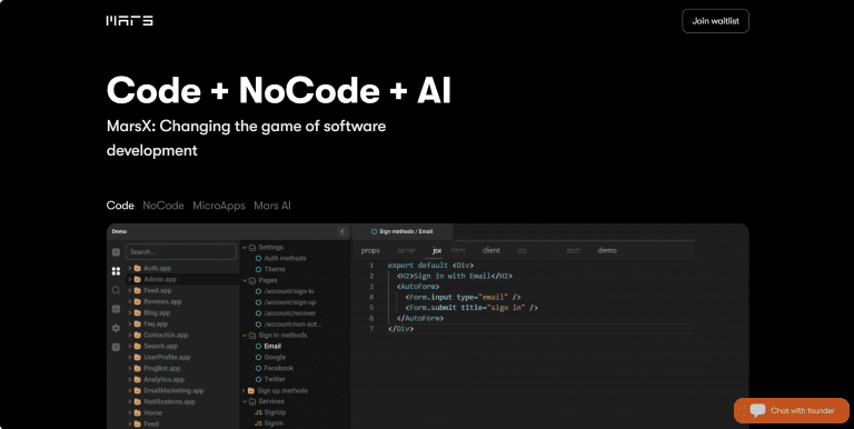 MarsX——AI无代码软件开发